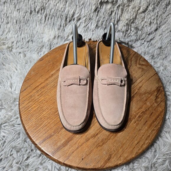 Cole Haan Womens Size 8B Pink Suede Mules Retro Slip On Tasseled Heeled Shoe - Picture 3 of 12